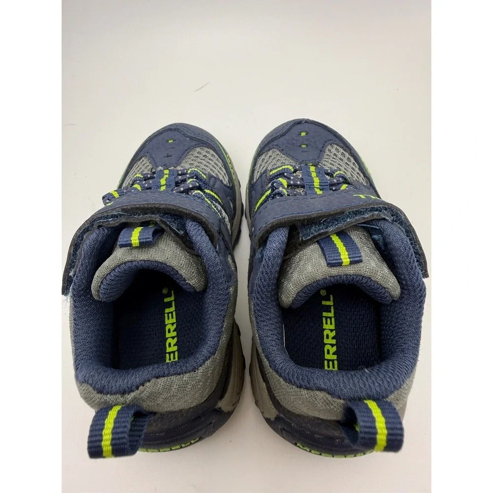 Merrell M-Trail Chaser JR Boys Trail Hiking Shoes Navy Gray Green Size 5.5 M NIB